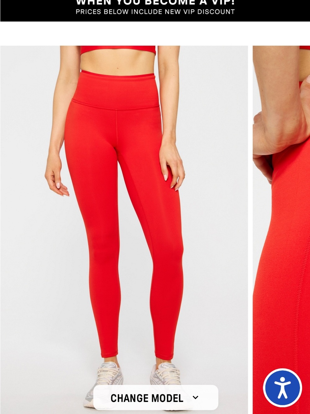 Fabletics High-Rise Red Active Leggings